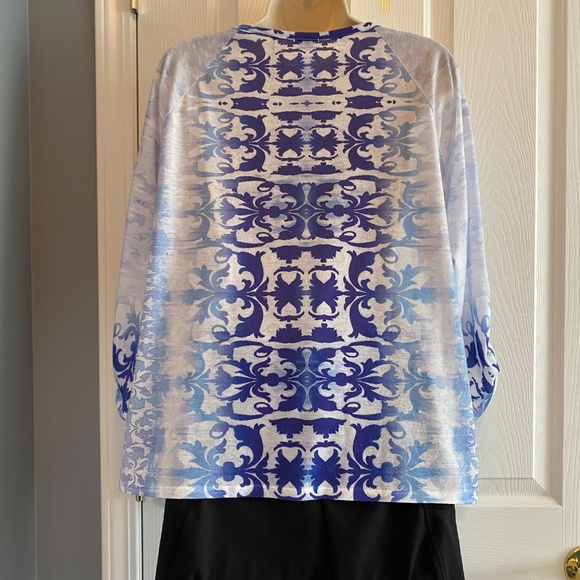 BUY 2 ITEMS & GET 1 FREE: Chico’s Dressy 3/4 sleeve T Sz 12 - Picture 7 of 12